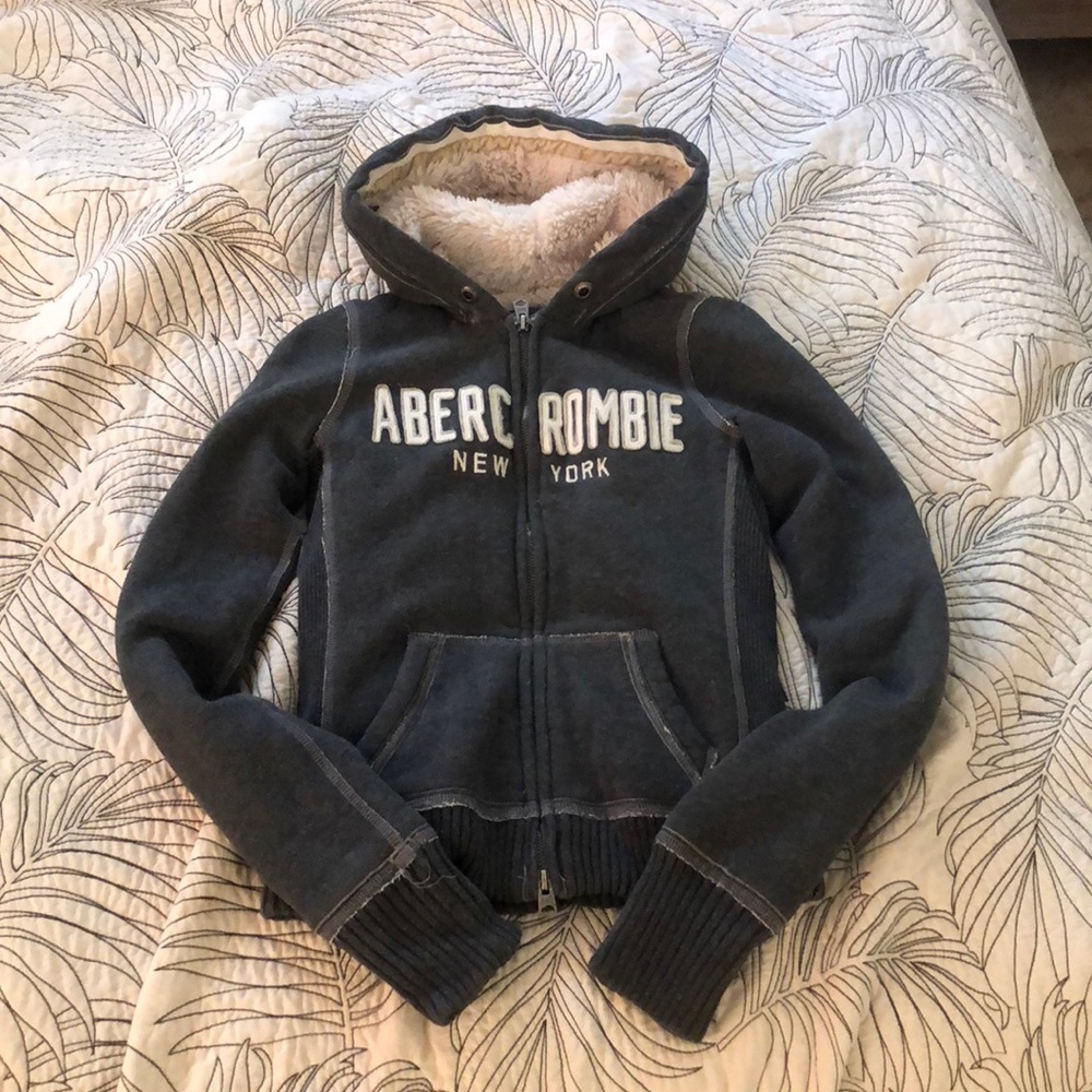 Abercrombie and Fitch fur hoodie